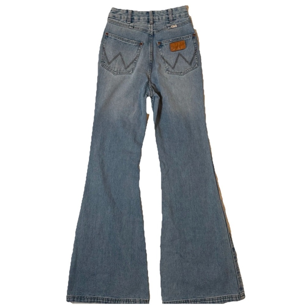 Wrangler x Billabong Patchwork Jeans Women’s 24 High Rise Flare Denim - Picture 2 of 10